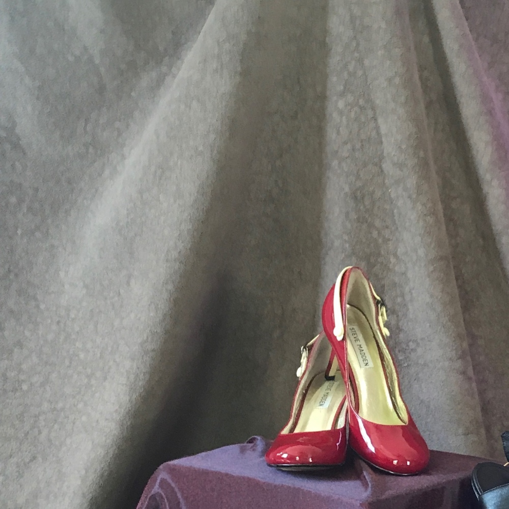 Steve Madden "Luvvy" red and cream Maryjane heels